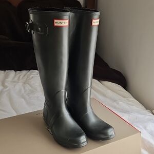 Hunter Gray Tall Rain Boots